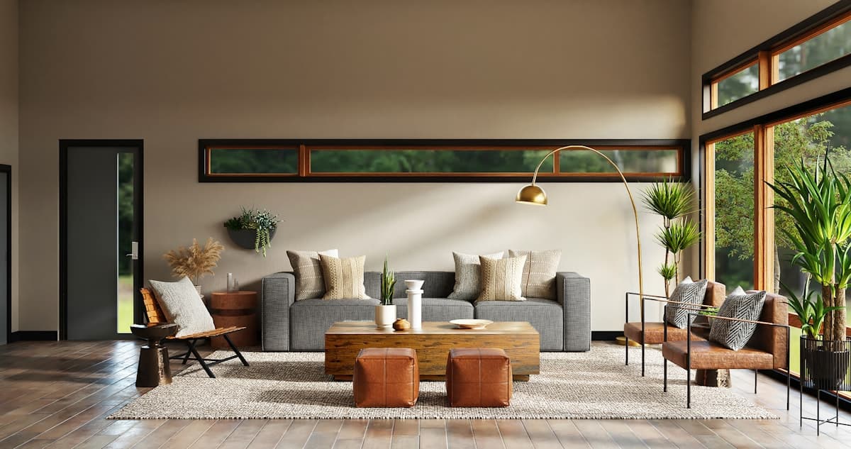 Bright modern living space